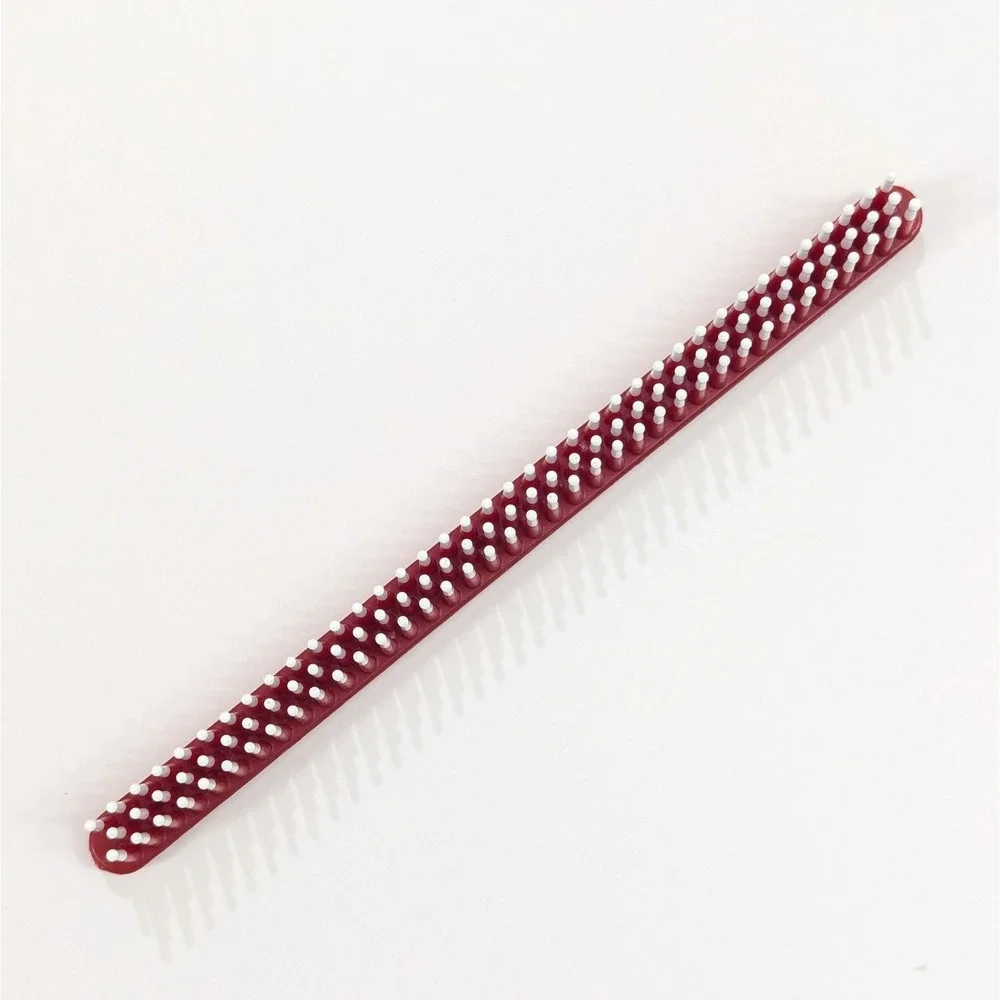 Vtg Mebco 3 Row Detangling Comb Hair 80s 90s Red White Double Twice Dipped